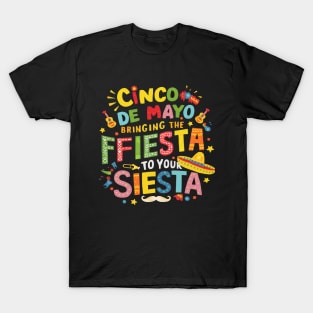 Funny Cinco de Mayo Vibes Mexican Fiesta Party Cinco de Mayo T-Shirt